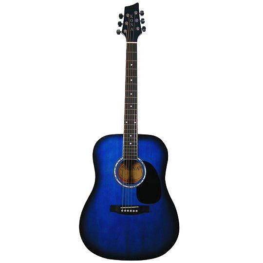 Kona Full Size BlueBurst Guitar w/10 yr warranty