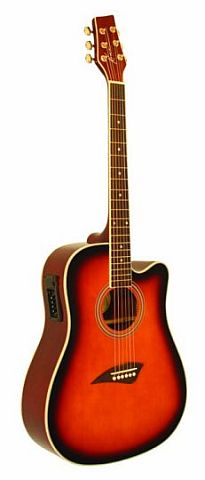 Kona Dreadnougt Cutaway Acoustic Electric 10yr Warranty