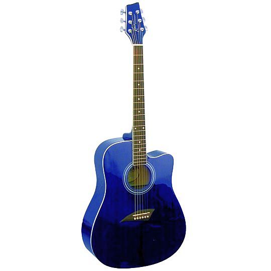 Kona Full Size Cutaway Acoustic BLU w/10yr warranty