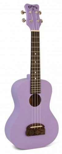 Kohala Tiki Concert Size Purple Ukulele w/built in tuner