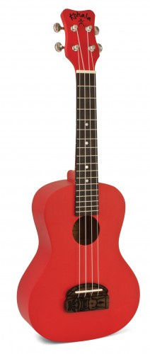 Kohala Tiki Concert Size Red Ukulele w/built in tuner